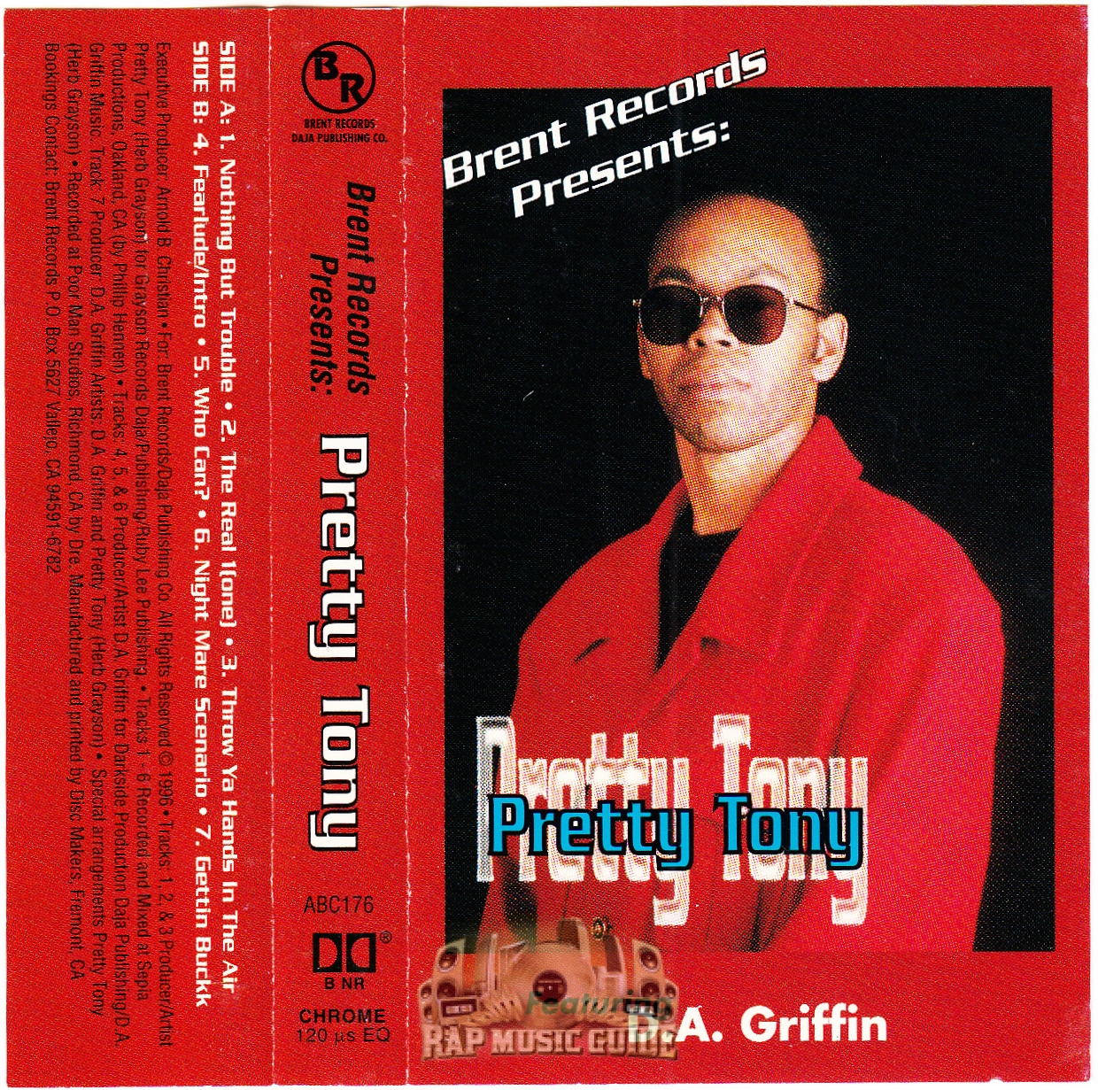 Pretty Tony Brent Records Presents Pretty Tony Cassette Tape Rap